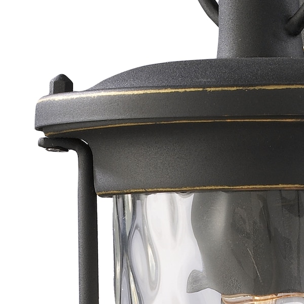 Farmstead 1-Light Outdoor Wall Lantern In Matte Black